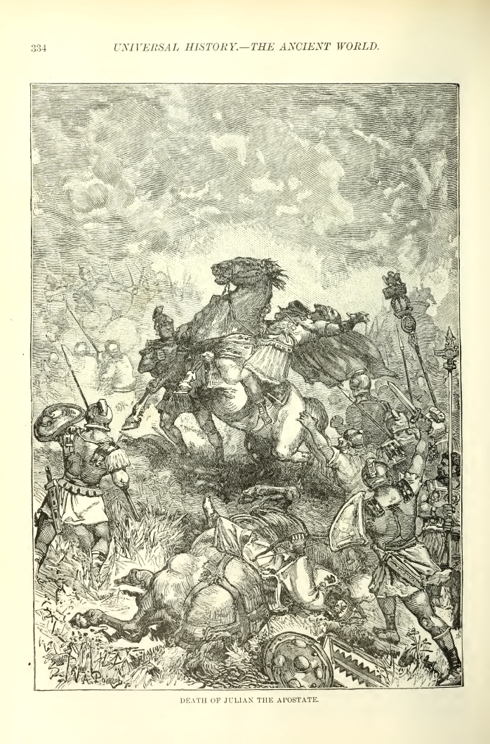 Reproduction d'une gravure parue dans Cyclopedia of Universal Story de John Clark Ridpath en 1890.